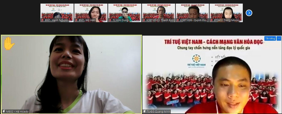 Anh Đỗ Quang Minh tư vấn xây dựng thư viện cộng đồng qua nền tảng Zoom. Anh Đỗ Quang Minh tư vấn xây dựng thư viện cộng đồng qua nền tảng Zoom.