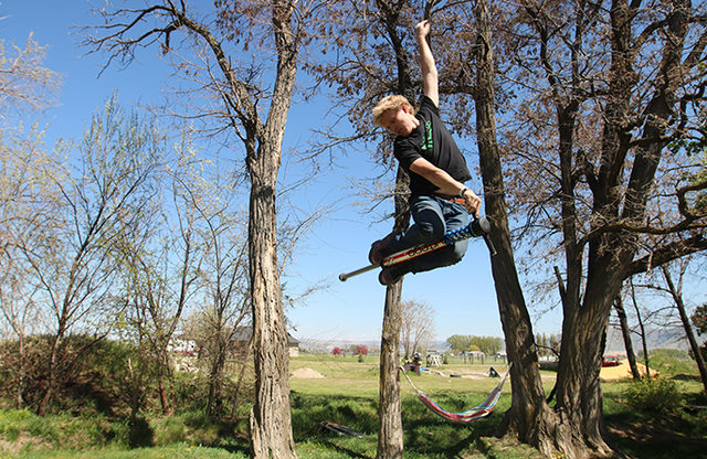 Cú nhảy cao nhất trên gậy pogo thuộc về Dmitri Arsenyev người Nga thực hiện tại Rome vào ngày 20/11/2018. Anh đã nhảy lên độ cao 3,4 mét.