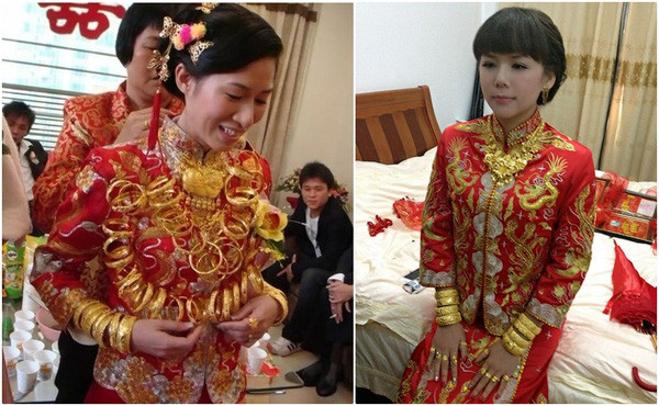 Những cô dâu vàng chỉ trực gãy cổ vì đeo quá nhiều của hồi môn trên người - Ảnh 18. Những cô dâu vàng chỉ trực gãy cổ vì đeo quá nhiều của hồi môn trên người - Ảnh 18.