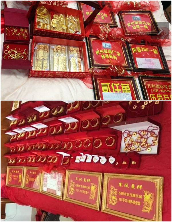 Những cô dâu vàng chỉ trực gãy cổ vì đeo quá nhiều của hồi môn trên người - Ảnh 26. Những cô dâu vàng chỉ trực gãy cổ vì đeo quá nhiều của hồi môn trên người - Ảnh 26.