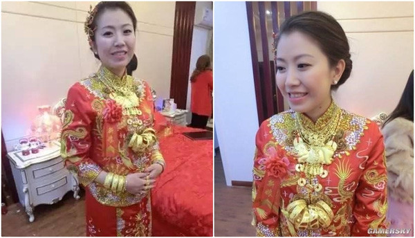 Những cô dâu vàng chỉ trực gãy cổ vì đeo quá nhiều của hồi môn trên người - Ảnh 9. Những cô dâu vàng chỉ trực gãy cổ vì đeo quá nhiều của hồi môn trên người - Ảnh 9.