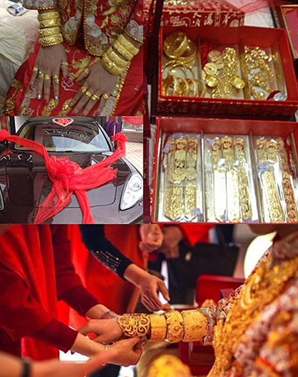 Những cô dâu vàng chỉ trực gãy cổ vì đeo quá nhiều của hồi môn trên người - Ảnh 27. Những cô dâu vàng chỉ trực gãy cổ vì đeo quá nhiều của hồi môn trên người - Ảnh 27.