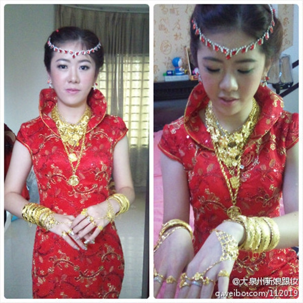 Những cô dâu vàng chỉ trực gãy cổ vì đeo quá nhiều của hồi môn trên người - Ảnh 16. Những cô dâu vàng chỉ trực gãy cổ vì đeo quá nhiều của hồi môn trên người - Ảnh 16.