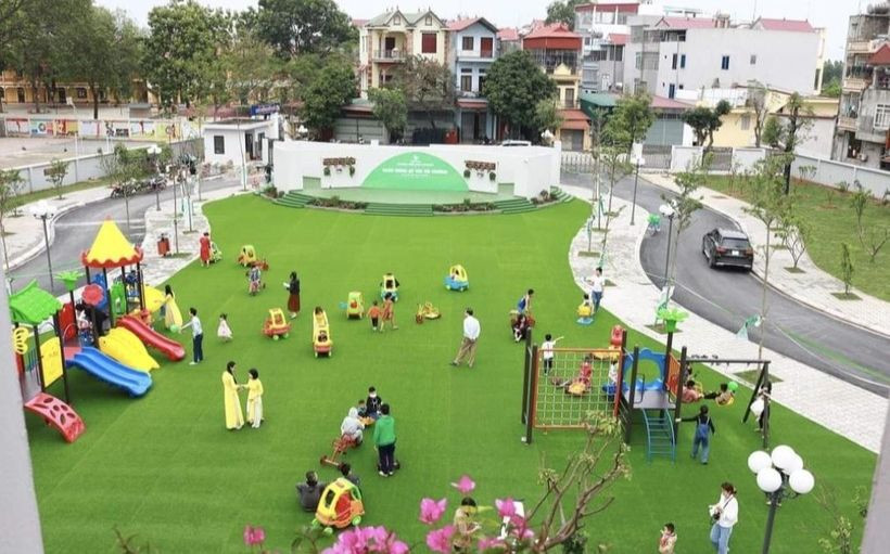 Một trường mầm non ở khu công nghiệp tại huyện Việt Yên (Bắc Giang). Ảnh: ITN