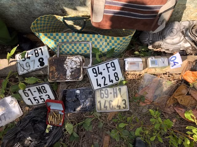 Tang vật các vụ cướp được thu giữ