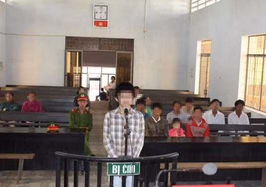 Bị cáo D. tại phiên tòa