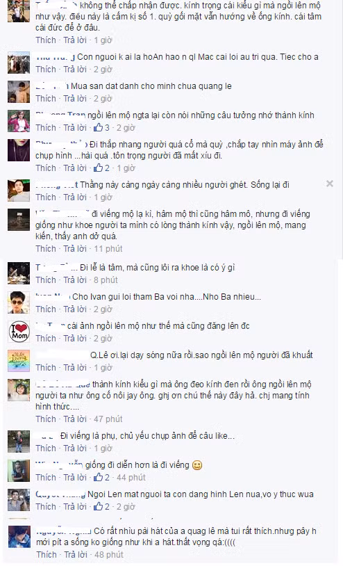 Quang Lê bị chỉ trích vì ngồi lên mộ nhạc sĩ lão làng - Ảnh 3