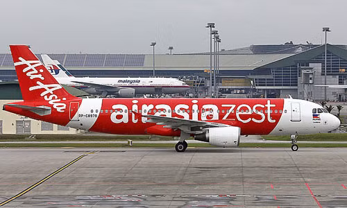 Một máy bay của hãng hàng không Air Asia Zest. Ảnh minh họa