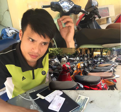 Bãi trông xe bệnh viện lại chiếm vỉa hè, Bai trong xe benh vien lai chiem via he,