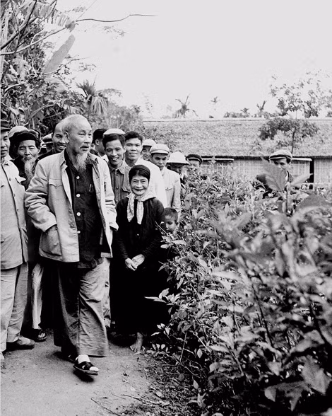 Bức ảnh “Bác Hồ về thăm quê” nổi tiếng của NSNA Trịnh Hải.