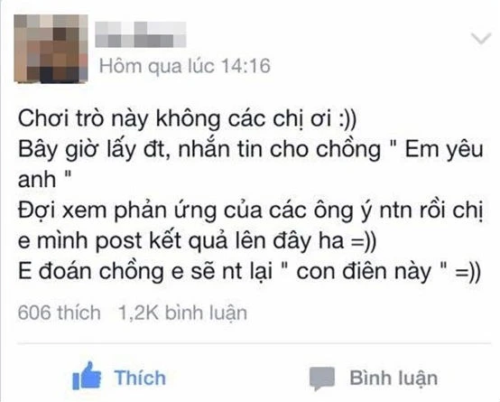 Phản ứng của các ông chồng khi vợ nhắn tin “Em yêu anh“