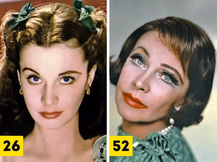 Vivien Leigh (26 và 52 tuổi)