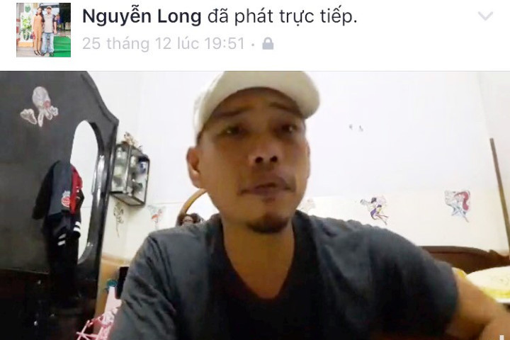 Nguyễn Đình Long quay video tung lên mạng cho rằng lực lượng CA đánh đập, sỉ nhục mình.
