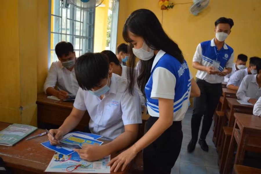 Giờ giáo dục hướng nghiệp cho học sinh tỉnh Đồng Tháp.