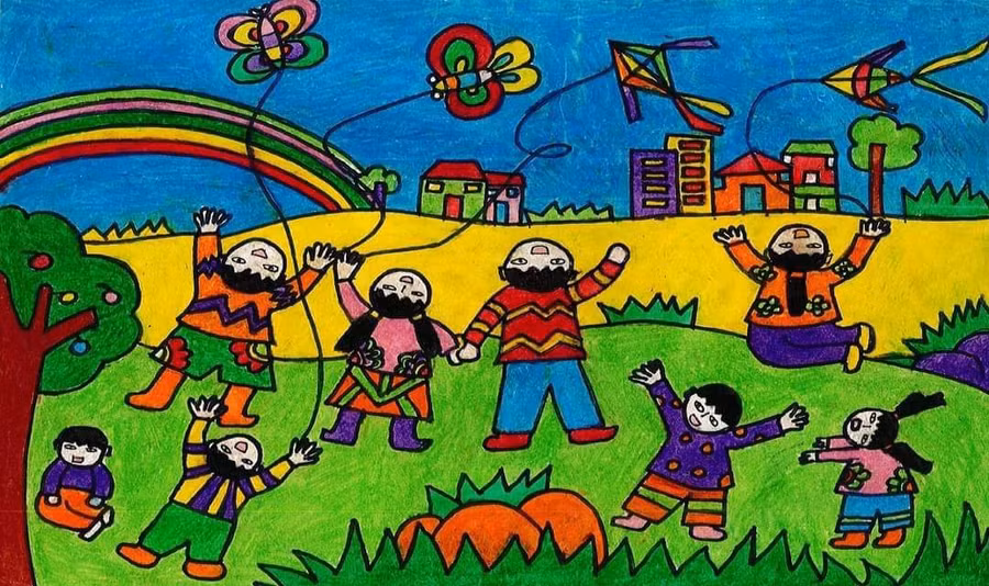 Tranh học sinh đoạt giải năm 2021.