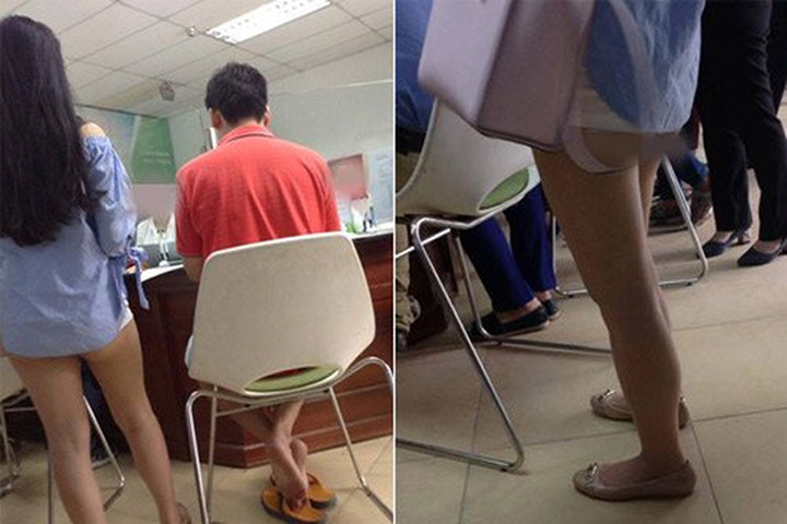 Thiếu nữ bị "ném đá" vì mặc quần cũng như không