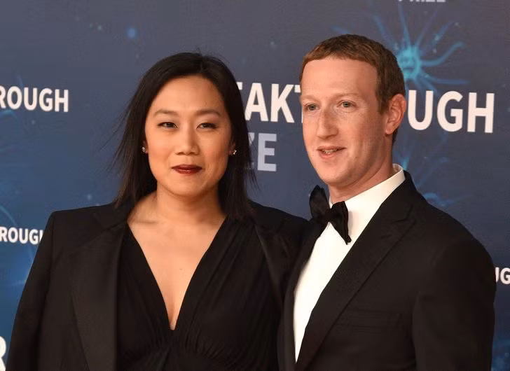 Tỷ phú Mark Zuckerberg và vợ Priscilla Chan.