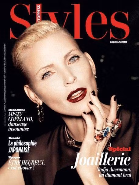 Nadja thường xuất hiện trên bìa các tạp chí thời trang.