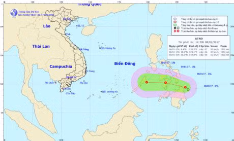 Con ap thap nhiet doi dau tien nam 2017 sap can quet Bien Dong - Anh 1