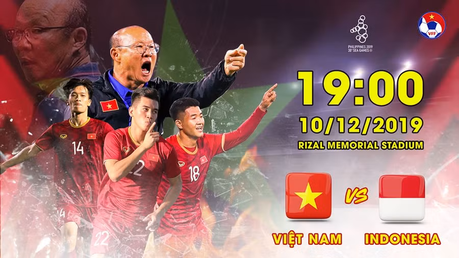 Trận chung kết bóng đá Nam SEA Games 30 sẽ diễn ra vào 19h hôm nay (10/12) giữa U22 Việt Nam - U22 Indonesia. Ảnh: VFF 