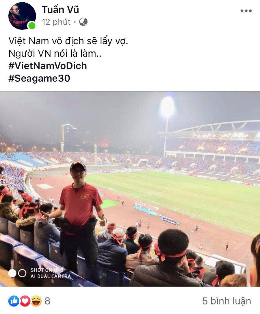 Một fan hâm mộ còn tuyên bố sẽ lấy vợ nếu U22 Việt Nam giành huy chương Vàng