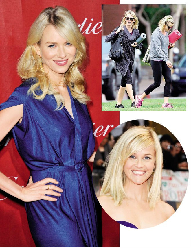 Naomi Watts – Reese Witherspoon: Năm 2012, Reese Witherspoon gửi cho Naomi Watts một lá thư bày tỏ lòng ngưỡng mộ với vai diễn của Naomi trong phim The Impossible. Kể từ đó, hai người dần trở nên thân thiết với nhau. Vào đầu năm nay, các tay săn ảnh đã chụp được ảnh Naomi Watts và Reese Witherspoon sánh bước bên nhau và cặp thảm tập yoga dưới cánh tay khi đến phòng tập ở khu vực Brentwood, thành phố Los Angeles, Mỹ.