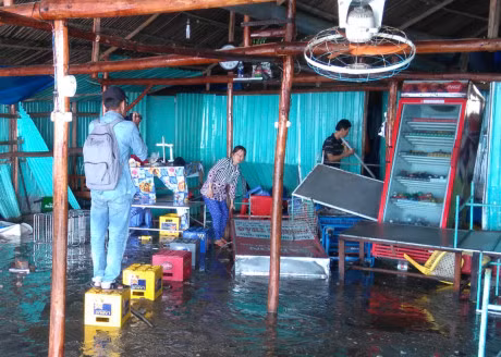 Bac Lieu: Song danh sap bo ke, 5 can nha hu hong nang - Anh 3