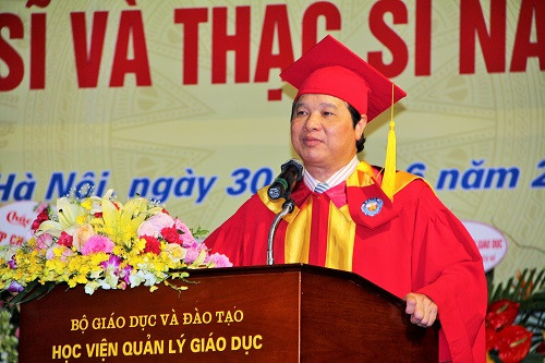 GS.TS Phạm Quang Trung phát biểu tại buổi lễ