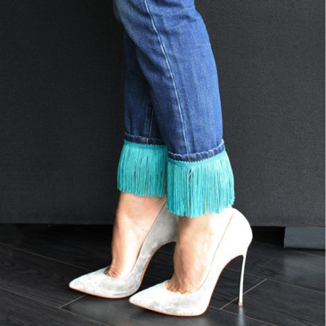 10 cách làm mới chiếc quần jean cũ - Ảnh 7 10 cach lam moi chiec quan jean cu - Anh 7