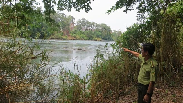 Sông Sê-rê-pôk chảy qua vùng lõi Vườn quốc gia Yok Đôn, nơi dự kiến xây dựng nhà máy thủy điện Đrăng Phôk. Ảnh: Báo Nhân dân