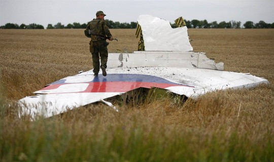 Một mảnh vỡ của chiếc MH17. Ảnh: Reuters