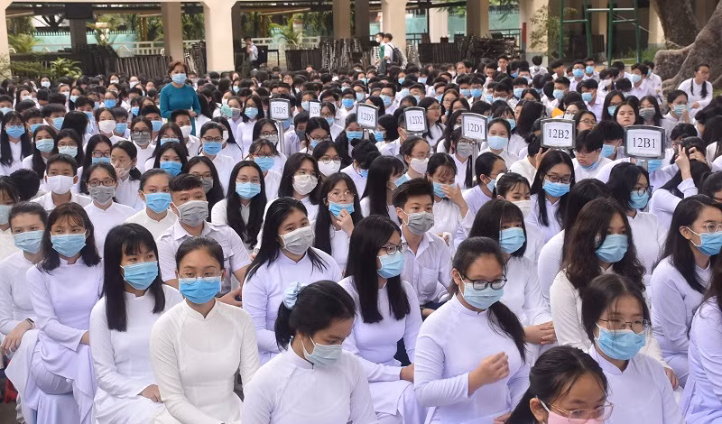 Học sinh TPHCM tại một lễ khai giảng. Ảnh minh họa.