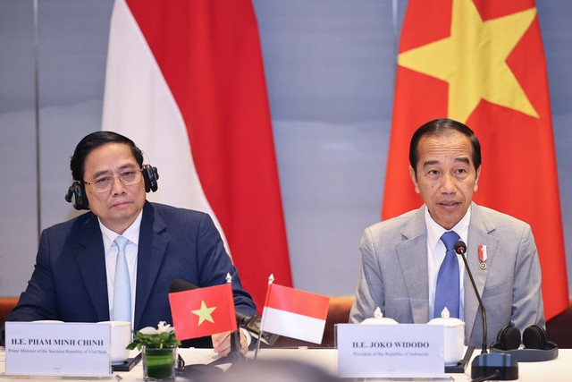Tổng thống Joko Widodo hoan nghênh và hy vọng các doanh nghiệp hàng đầu của Việt Nam sẽ hợp tác, đầu tư nhiều hơn nữa vào Indonesia - Ảnh: VGP/Nhật Bắc. Tổng thống Joko Widodo hoan nghênh và hy vọng các doanh nghiệp hàng đầu của Việt Nam sẽ hợp tác, đầu tư nhiều hơn nữa vào Indonesia - Ảnh: VGP/Nhật Bắc.