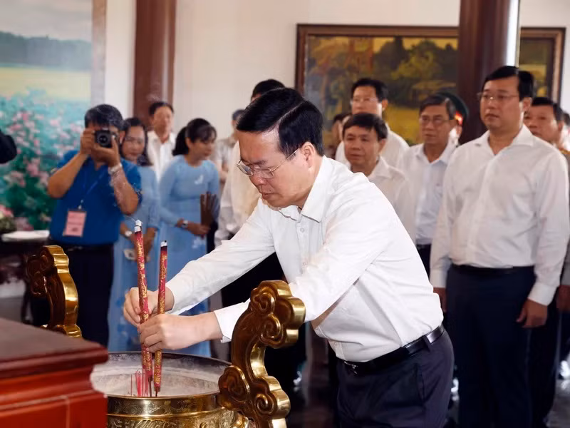 Hoạt động của Chủ tịch nước Võ Văn Thưởng tại tỉnh Đồng Tháp