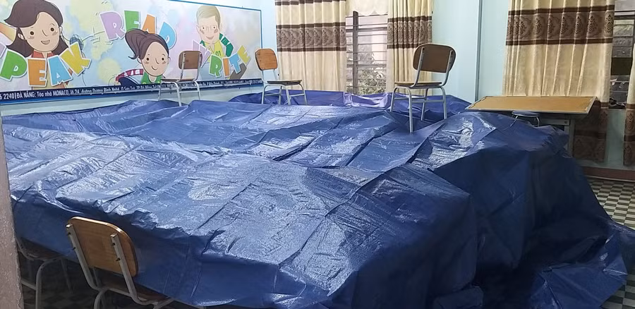 Các trường học ở quận Liên Chiểu đã có phương án bảo vệ tài sản trước khi bão đổ bộ vào đất liền.