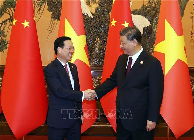 Chủ tịch nước Võ Văn Thưởng hội kiến Tổng Bí thư, Chủ tịch Trung Quốc Tập Cận Bình. Ảnh: Thống Nhất/TTXVN Chủ tịch nước Võ Văn Thưởng hội kiến Tổng Bí thư, Chủ tịch Trung Quốc Tập Cận Bình. Ảnh: Thống Nhất/TTXVN