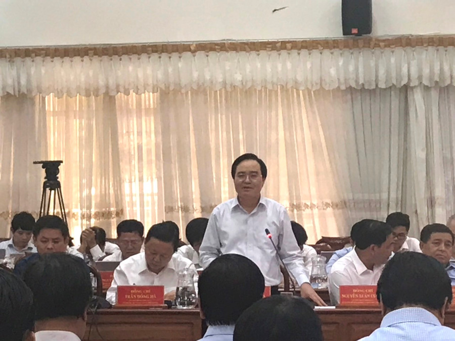 Bộ trưởng Bộ GD&ĐT Phùng Xuân Nhạ phát biểu tại buổi làm việc Bộ trưởng Bộ GD&ĐT Phùng Xuân Nhạ phát biểu tại buổi làm việc