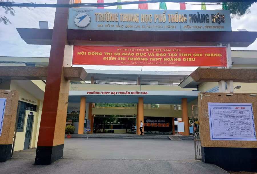 Điểm thi Trường THPT Hoàng Diệu, TP Sóc Trăng, tỉnh Sóc Trăng.