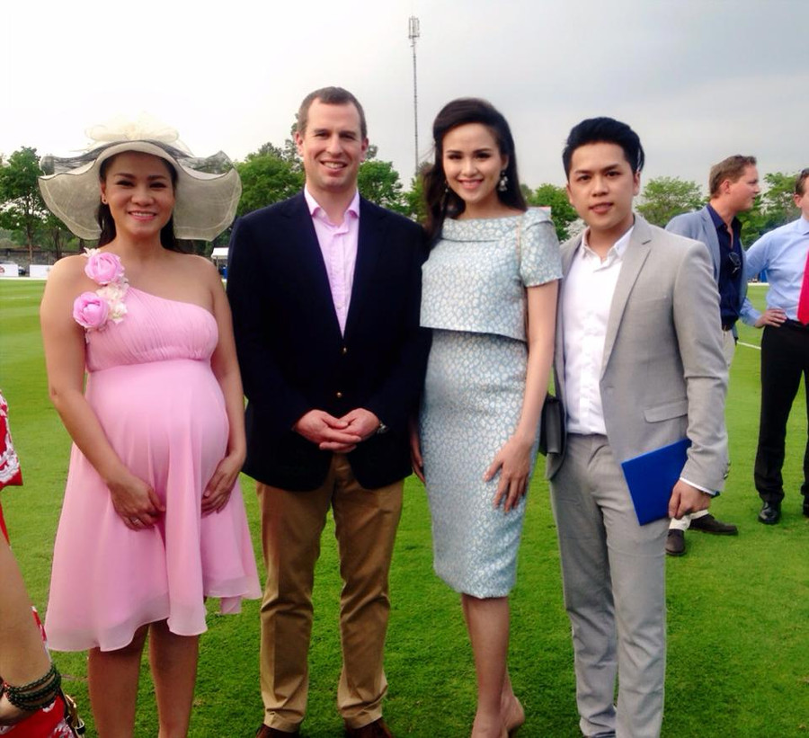 Diễm Hương thanh lịch bên chồng mới bảnh bao