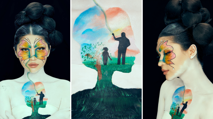 Tác phẩm “Tuổi thơ cùng cha” của Nhóm Win, gồm: Học viên Đỗ Thị Thái Bình (SN 2002), Hoàng Thị Minh Ánh (SN 2003) và Lâm Thị Yến Nhi (SN 2003) - Giải Ba Professional Beauty Contest 2022. Tác phẩm sử dụng concept “hình trong hình”, với bên ngoài là hình ảnh của một cô gái trưởng thành hồi tưởng lại thời điểm còn bé được cha dẫn đi thả diều trong một buổi chiều nắng đẹp, đồng thời gợi ra tâm trạng tiếc nuối, mong ước được quay trở lại những ngày tuổi thơ. Tác phẩm “Tuổi thơ cùng cha” của Nhóm Win, gồm: Học viên Đỗ Thị Thái Bình (SN 2002), Hoàng Thị Minh Ánh (SN 2003) và Lâm Thị Yến Nhi (SN 2003) - Giải Ba Professional Beauty Contest 2022. Tác phẩm sử dụng concept “hình trong hình”, với bên ngoài là hình ảnh của một cô gái trưởng thành hồi tưởng lại thời điểm còn bé được cha dẫn đi thả diều trong một buổi chiều nắng đẹp, đồng thời gợi ra tâm trạng tiếc nuối, mong ước được quay trở lại những ngày tuổi thơ.