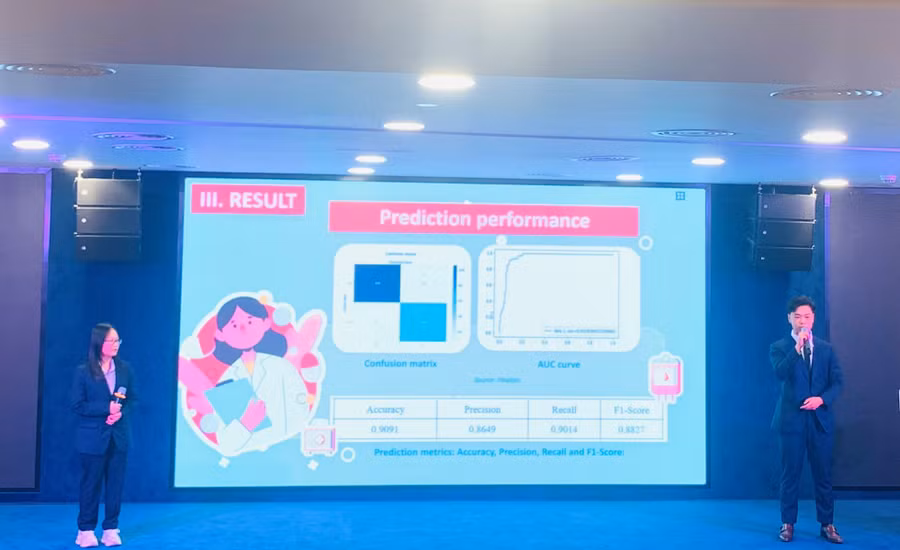 Học sinh Trần Phong và Trần Mỹ Chi, Trường THPT Chuyên Lào Cai giới thiệu về Dự án ‘Ngân hàng máu di động’ đoạt giải ba hạng mục Working in Crisis and Conflict của USAID, trị giá $2,000. Học sinh Trần Phong và Trần Mỹ Chi, Trường THPT Chuyên Lào Cai giới thiệu về Dự án ‘Ngân hàng máu di động’ đoạt giải ba hạng mục Working in Crisis and Conflict của USAID, trị giá $2,000.