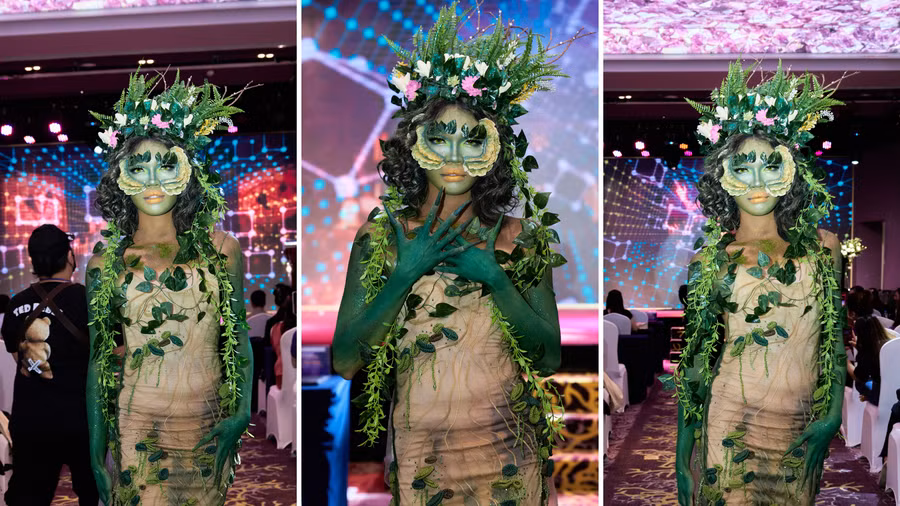 Tác phẩm “Thần Rừng” của nhóm Devil lấy cảm hứng từ thiên nhiên, sức sống mãnh liệt của những cánh rừng dù phải đối mặt với thách thức tồn vong do con người tạo ra.