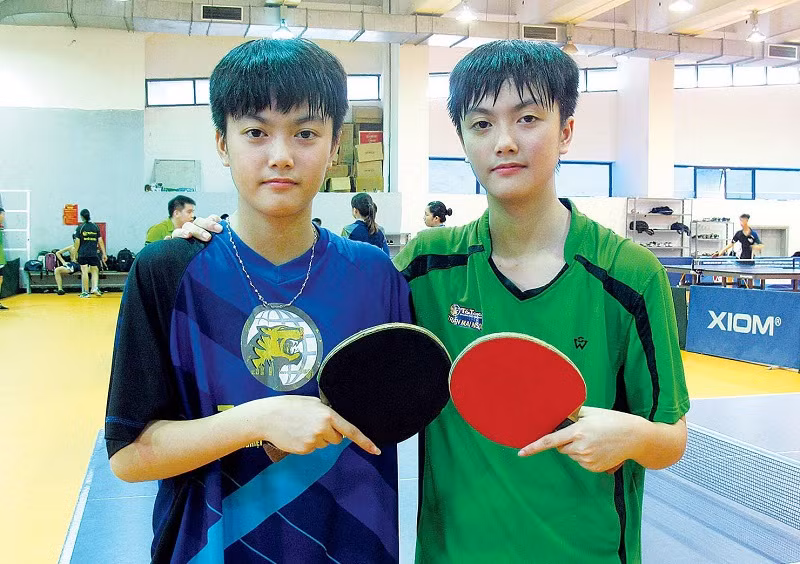 Mai Ngọc (phải) và Ngọc Ngà tại Trung tâm Đào tạo vận động viên cấp cao Hà Nội. Ảnh: INT.
