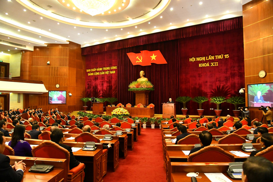 Hội nghị Trung ương lần thứ 15 đã thành công rất tốt đẹp. Ảnh VGP Hội nghị Trung ương lần thứ 15 đã thành công rất tốt đẹp. Ảnh VGP