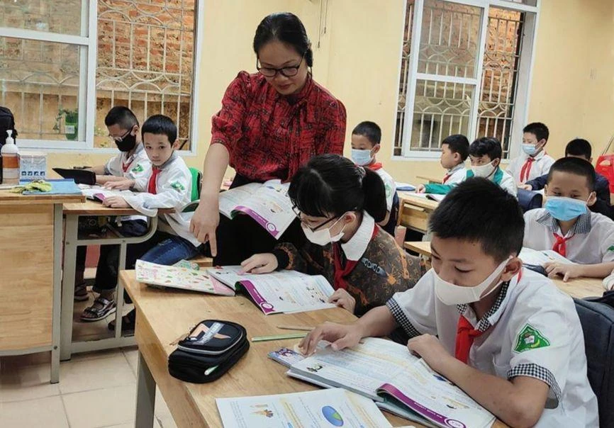 Tiết học Khoa học tự nhiên tại Trường THCS Trần Nguyên Hãn, TP Bắc Giang. Ảnh: INT