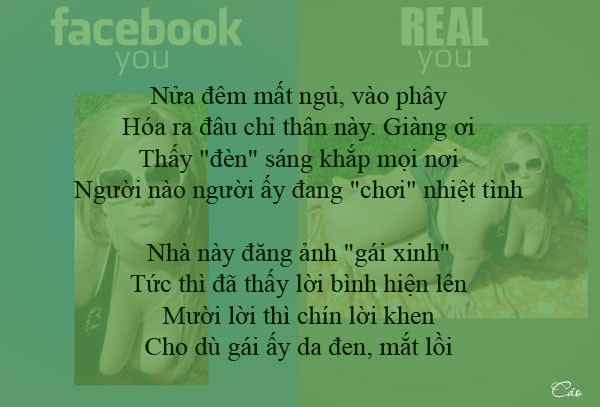 Thơ vui Facebook là chốn ảo hay thật