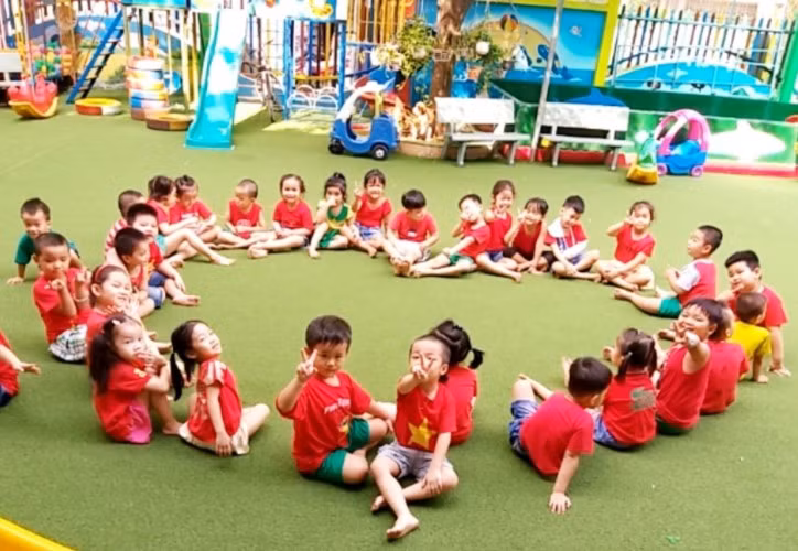 Một lớp học mẫu giáo tại Bình Dương. Ảnh: C.Chương