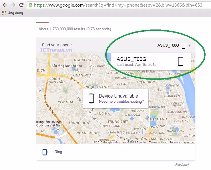Lần cuối Google "nhìn thấy" điện thoại của bạn Lần cuối Google "nhìn thấy" điện thoại của bạn