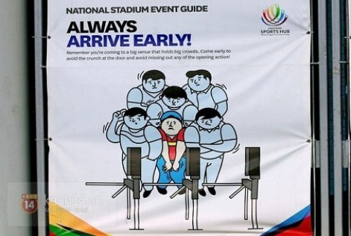 CĐV được khuyến khích nên tới sân sớm để tránh tình trạng ùn tắc tại cổng soát vé.