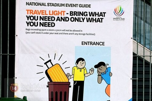 Singapore văn minh qua biển cấm ngộ nghĩnh ở SEA Game 28